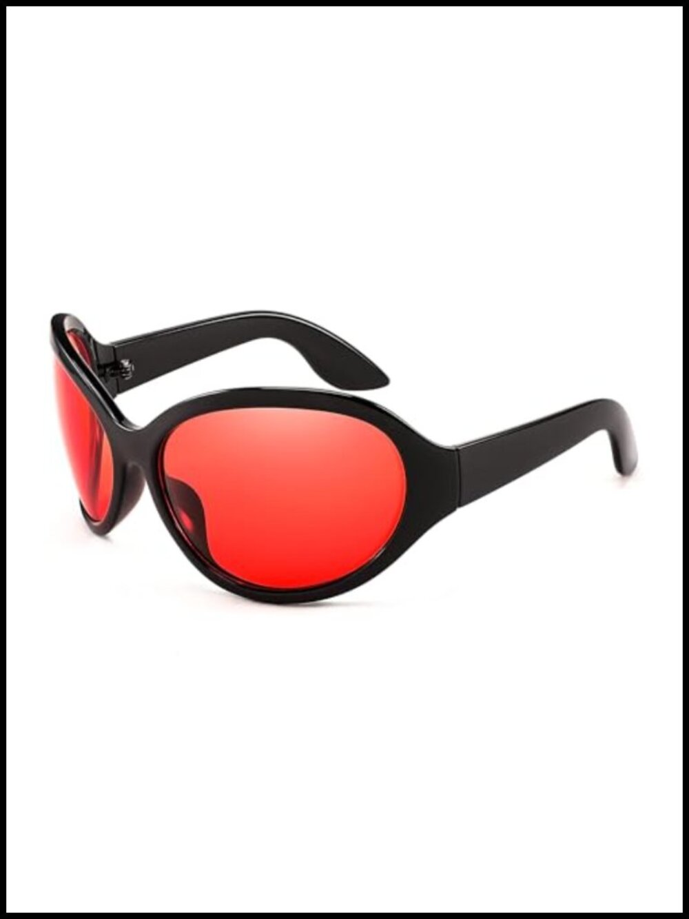 Oversized Wrap Around Sunglasses UV400 Protection Unisex Oval Frame